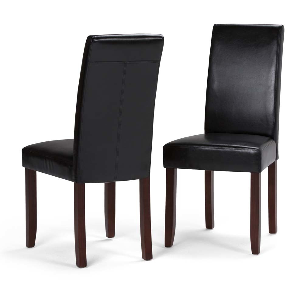 Photos - Chair Set of 2 Normandy Parson Dining  Midnight Black - WyndenHall