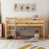 NicBex Twin Size Loft Bed Low Rise Design Pine Bed Frame with Ladder and Full Length Guardrail, No Box Spring Required - 2 of 4