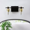 Dewdrop Modern Gold and Black Vanity Light, 2-Light Wall Sconce with Clear Glass Shades for Bathroom - 2 of 4