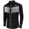 BLUEMING Men's Western Cowboy Fringe Shirt Costume Long Sleeve Casual Hippie Slim Fit Button Down Shirt - 3 of 4