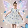2Bunnies Girls 3-9Y Sparkly Butterfly Sequin Embellished Tulle Birthday Party Dress - 2 of 4