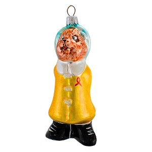 Christopher Radko 5.0 Inch Rainy Day Smile 94 Aids Exclusive Rain Slicker Boots Bar Tree Ornaments - 1 of 4