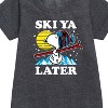 - Peanuts - Snoopy Ski Ya Later Graphic Short Sleeve Fleece Dress - 2 of 3