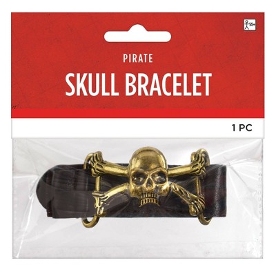 Adult Pirate Skull Bracelet Cuff Accessory Halloween Costume