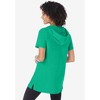 Woman Within Plus Size Short-Sleeve Hoodie - 3 of 4
