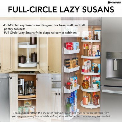 Rev-A-Shelf 20" Single Full Circle Lazy Susan Organizer for Corner Kitchen Cabinets, Wooden Turntable Storage Tray with Swivel Bearings,4WLS001-20-B52 — фото 3