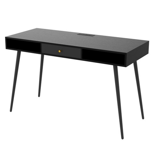 Modern Computer Desk With Usb Ports,power Outlet,and Drawer ...