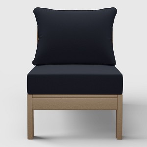 WestinTrends  Avalon Outdoor HDPE Deep Seating Modular Armless Patio Chair with Patio Cushions - 1 of 4
