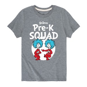 Boys' - Dr. Seuss - Pre-K Squad  Thing 1 and Thing 2 Short Sleeve Graphic T-Shirt - 1 of 4