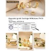 3 Pairs 14K Gold Filled Huggie Hoops - Hypoallergenic Chunky Small Hoop Earrings for Sensitive Ears - 2 of 4