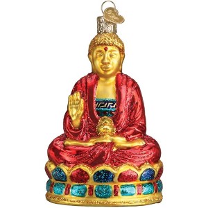 Old World Christmas Blown Glass Ornament for Christmas Tree, Red Buddha - 1 of 4