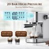 Espresso machine, 20 bar Coffee Machine, Stainless Steel Finish 1350W Espresso Maker, 3-IN-1 Customizable brew setting, LCD panel and Milk Frother - 4 of 4