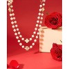 8MM Simulated Pearl Layered Necklace - 3 Strand Dainty Vintage Jewelry for Women - 2 of 4