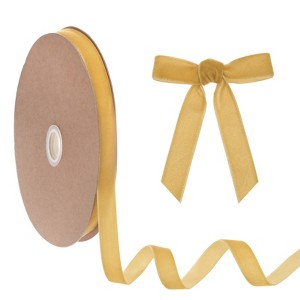 Unique Bargains Velvet Single Side Christmas Vintage Ribbon 1 Pc - 1 of 4