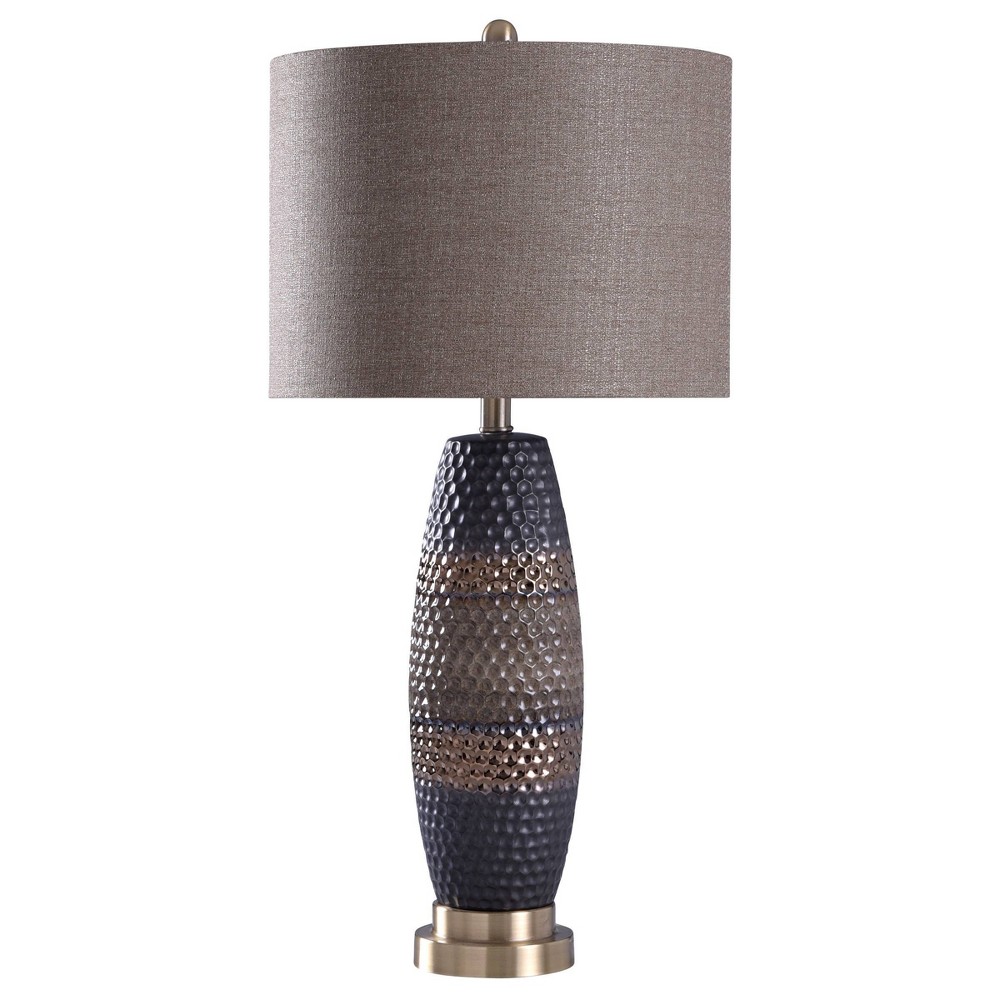 Photos - Floodlight / Street Light Laughlin Table Lamp Black/Brown/Silver - StyleCraft: Ceramic & Steel, No A