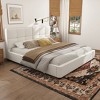 Christopher Knight Home Ginny King Size Upholstered Platform Bed with Tufted Headboard - 2 of 4