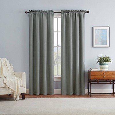 84"x42" Braxton Thermaback Blackout Curtain Panel Gray - Eclipse