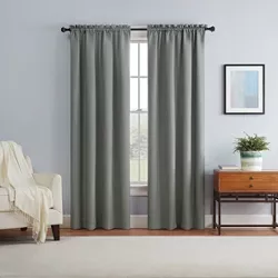 1pc 42"x63" Blackout Braxton Thermaback Window Curtain Panel Gray - Eclipse