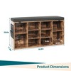 ODK Shoe Storage Bench with Cushion, Shoe Cabinet Organizer, Adjustable Shelves & Side Bag,Entryway, Hallway, Mudroom Shoe Rack - 2 of 4