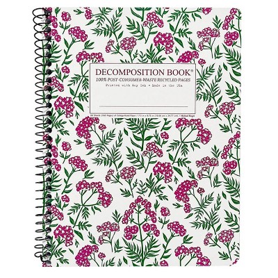 Decomposition Book 7.5"x9.75" 160 Page College Ruled Spiral Notebook Valerian: Flexible Cover, Multicolor, Single Subject
