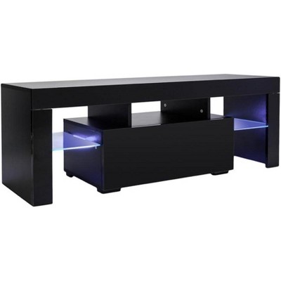 Jojoka Led Tv Cabinet with Single Drawer,Black