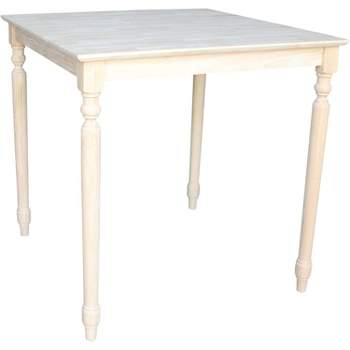 International Concepts Solid Wood Top Table - Turned Legs