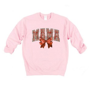 Simply Sage Market Women's Graphic Sweatshirt Coquette Plaid Mama - 1 of 4