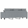 vidaXL 3-Seater Sofa Light Grey 100% Polyester Fabric, Metal, Textilene - 4 of 4