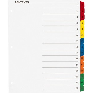 Business Source Index Dividers w/TOC Page 1-15 8-1/2"x11" 15 Tabs/ST MI 21904 - 1 of 1