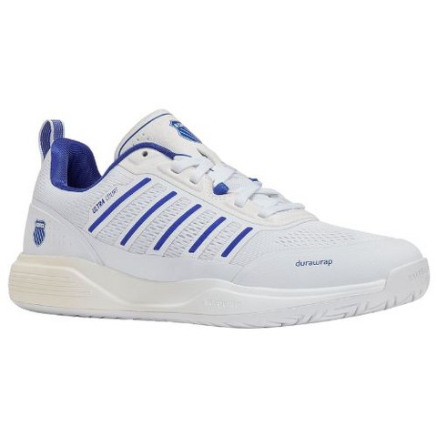 K-Swiss Men's Ultra Court Pickleball Shoe (White/Dazzling Blue/Egret). (8.5)