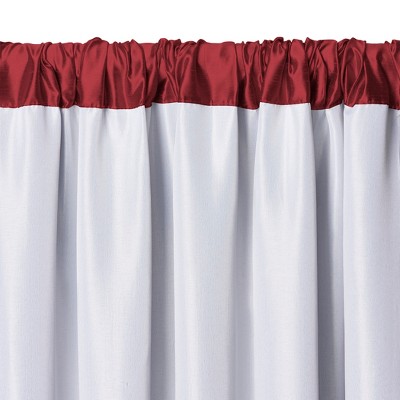 Rouge Faux Silk Room Darkening Curtain Panel with Tieback