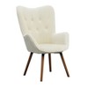 Vynxaria Doarnin Contemporary Silky Velvet Tufted Accent Chair with Solid Wood Frame - 3 of 4