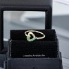 Jewelry Avalanche Ladies 14K Gold Emerald Heart Nose Hoop Ring, 20G, 8mm - 2 of 4