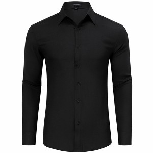 Clearlove Men's Christmas Shirts Long Sleeve Novelty Xmas Button Shirts - 1 of 4