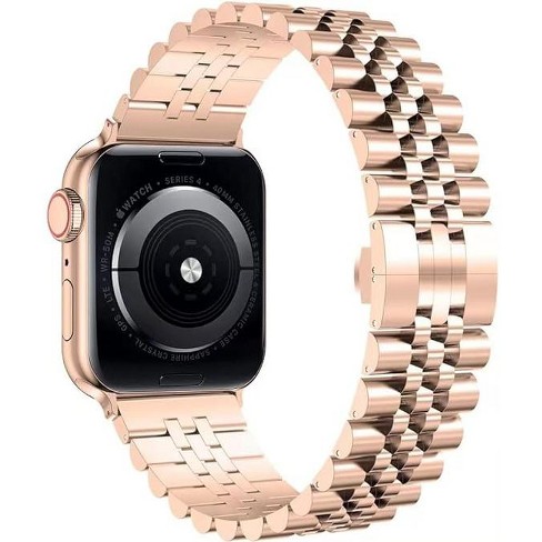 Worryfree Gadgets Classic Metal Band For Apple Watch 42 44 45 49mm Rose Gold Target