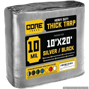 Core Tarps Heavy Duty 10 Mil Tarp Cover, UV Resistant, Rip Proof for Roof, Camping, Patio, Pool, Boat - 1 of 4