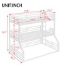 Kumasinova Bunk Bed,Metal Triple Bunk Bed with Ladder,Safety Guardrails for Kids,Bedroom,Noise-reduced Design - 2 of 4