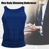 Unique Bargains Men Body Slimming Tummy Shaper Underwear Stretch Shapewear Waist Girdle Shirt Nylon - 2 of 4