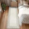 Washable Rug Modern Bordered Non Slip Rug Foldable Stain Resistant Rugs Geometric Low Pile Neutral Indoor Carpet for Bedroom Home Office Kids Room - 4 of 4