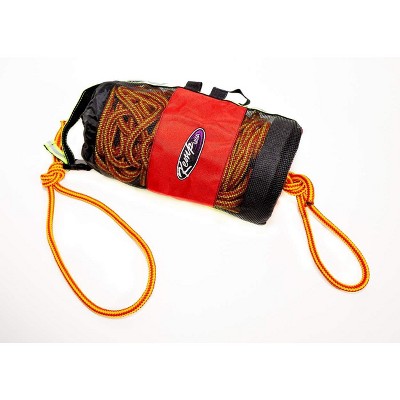 Kemp Throw Bag with 100' Rope - Throwable Flotation Device with Reflective Strap & Self Draining Rope Bag