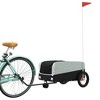 VidaXL Bike Trailer Black and Gray 66.1 lb Iron - 3 of 4