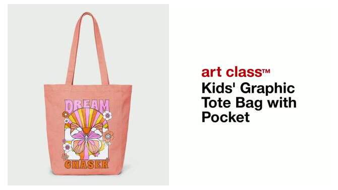 Kids' Graphic Tote Bag with Pocket - art class™, 2 of 9, play video