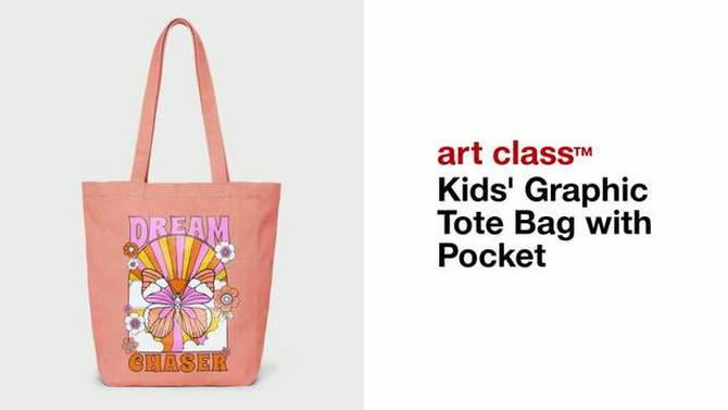 Kids' Graphic Tote Bag with Pocket - art class™, 2 of 8, play video