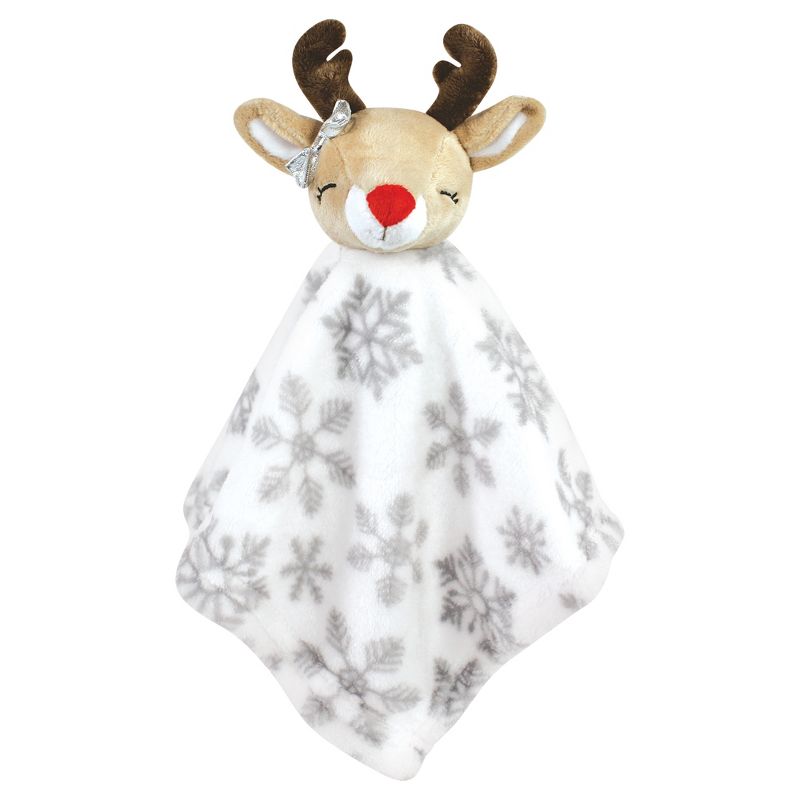 Hudson Baby Infant Girls Plush Blanket with Security Blanket, Girl Rudolph, One Size, 3 of 5
