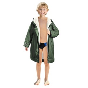 Catalonia Swim Parka for Kids Teens, Lightweight Waterproof Windproof Swim Jacket, Fleece-Lined Warm Changing Coat for Swim Lessons, Beach - 1 of 4