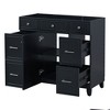 Gulches Modern 36" Bathroom Vanity Cabinet Only, Black Solid Wood Frame, Ample Storage, Soft-Close Doors - 2 of 4