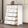 6 Drawers Dresser Chests For Bedroom Tall Chest Sturdy Frame Dressers Organizer For Living Room Hallway - 2 of 4