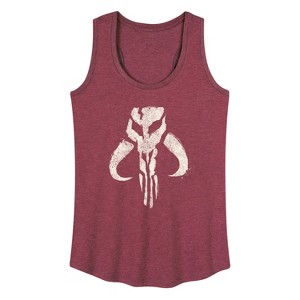 Women's - Star Wars - The Mandalorian Mando Icon Graphic Racerback Tank - 1 of 4