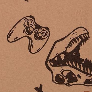 beige and black dinos