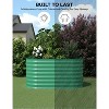 2Pack Raised Garden Bed, Galvanized Planter Raised Beds for Gardening, Oval Large Metal Planter Boxes Outdoor for Vegetables, Flowers, Patio - 4 of 4